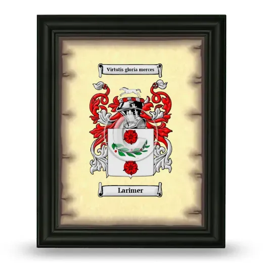 Larimer Coat of Arms Framed - Black