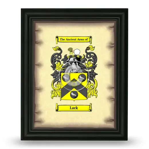 Lark Coat of Arms Framed - Black