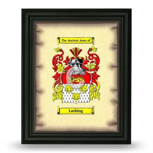 Larking Coat of Arms Framed - Black