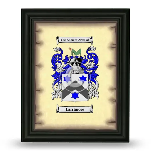 Larrimore Coat of Arms Framed - Black