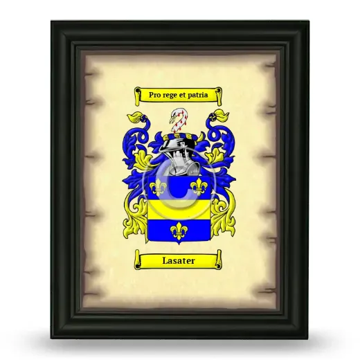 Lasater Coat of Arms Framed - Black