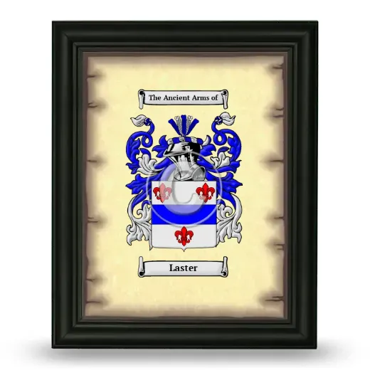 Laster Coat of Arms Framed - Black