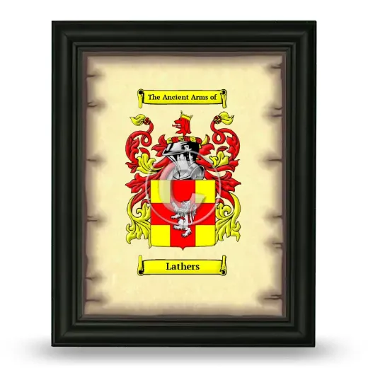 Lathers Coat of Arms Framed - Black