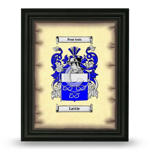 Lattie Coat of Arms Framed - Black