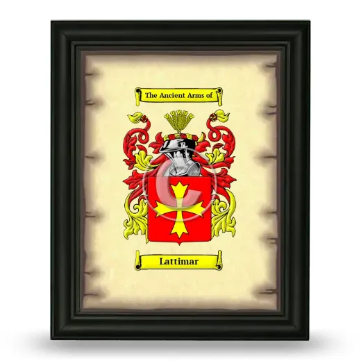 Lattimar Coat of Arms Framed - Black