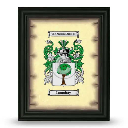 Laundray Coat of Arms Framed - Black