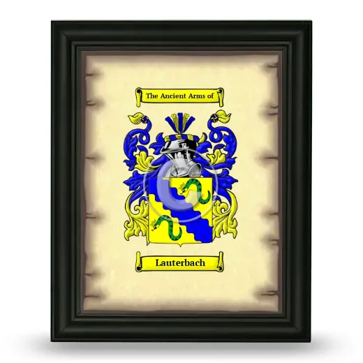 Lauterbach Coat of Arms Framed - Black