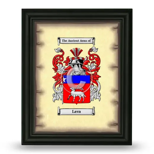 Lava Coat of Arms Framed - Black