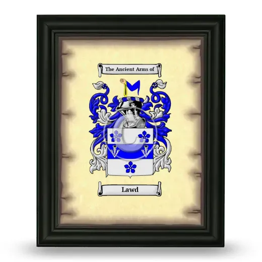 Lawd Coat of Arms Framed - Black