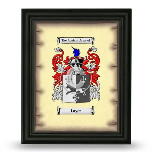 Layer Coat of Arms Framed - Black