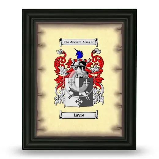 Layre Coat of Arms Framed - Black