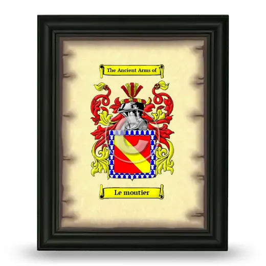 Le moutier Coat of Arms Framed - Black