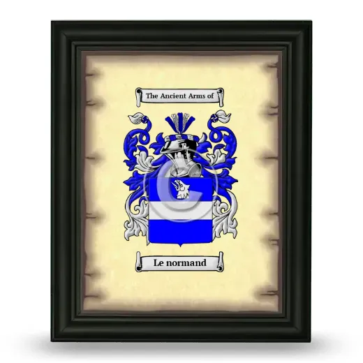 Le normand Coat of Arms Framed - Black