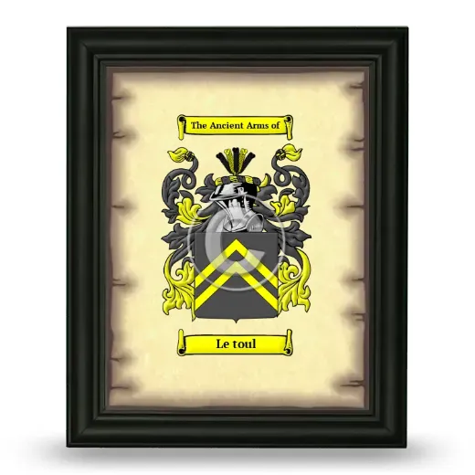 Le toul Coat of Arms Framed - Black