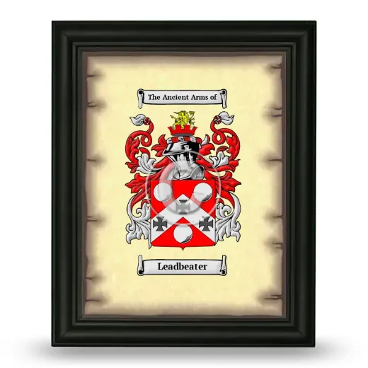 Leadbeater Coat of Arms Framed - Black