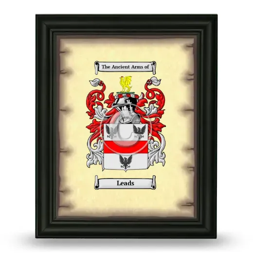 Leads Coat of Arms Framed - Black