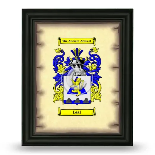 Leal Coat of Arms Framed - Black