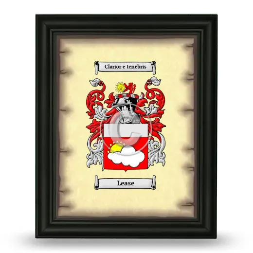 Lease Coat of Arms Framed - Black