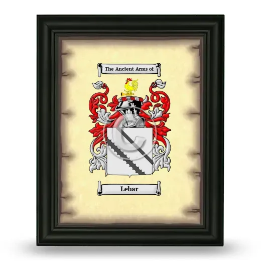 Lebar Coat of Arms Framed - Black