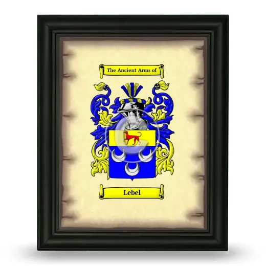 Lebel Coat of Arms Framed - Black