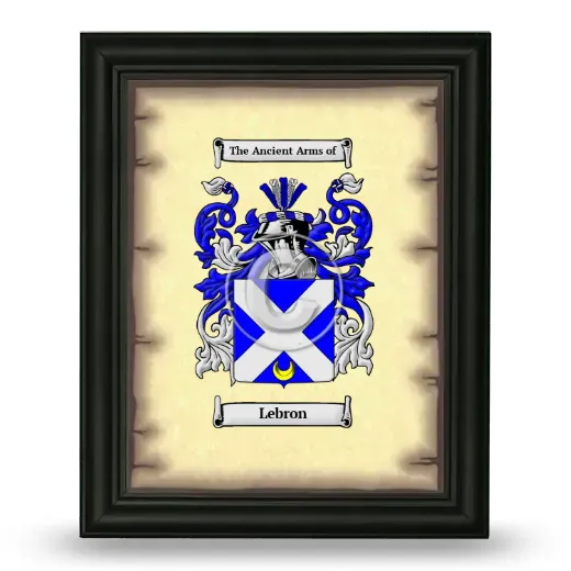 Lebron Coat of Arms Framed - Black
