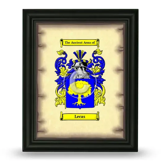 Lecas Coat of Arms Framed - Black