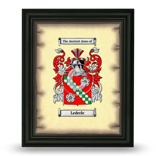 Lederle Coat of Arms Framed - Black