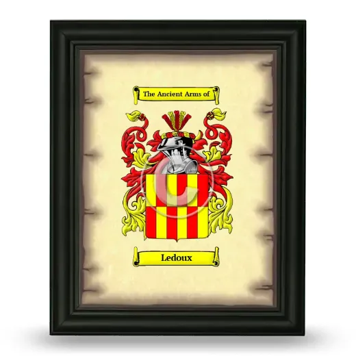 Ledoux Coat of Arms Framed - Black
