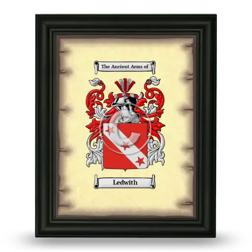 Ledwith Coat of Arms Framed - Black