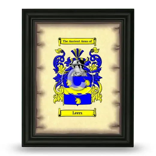 Leers Coat of Arms Framed - Black