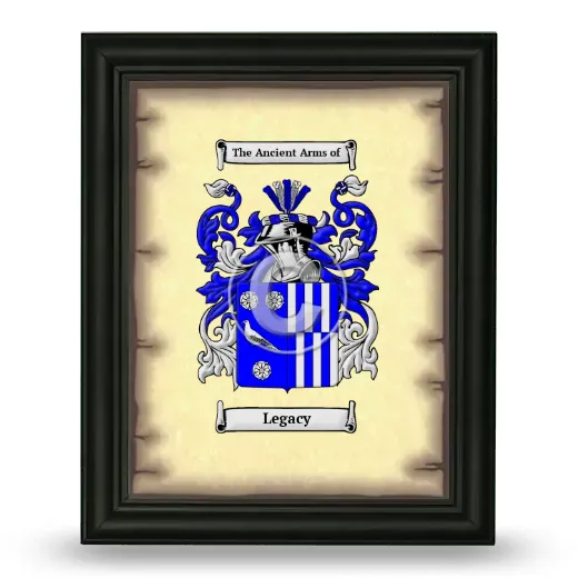 Legacy Coat of Arms Framed - Black