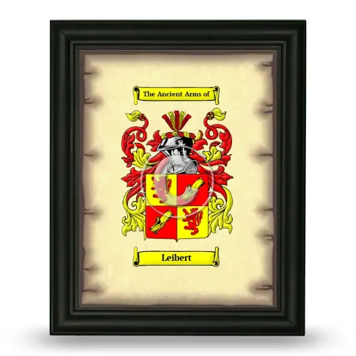 Leibert Coat of Arms Framed - Black