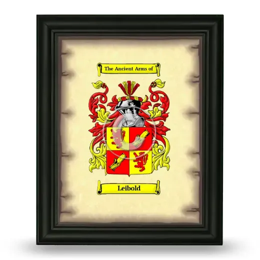 Leibold Coat of Arms Framed - Black