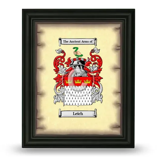 Leich Coat of Arms Framed - Black