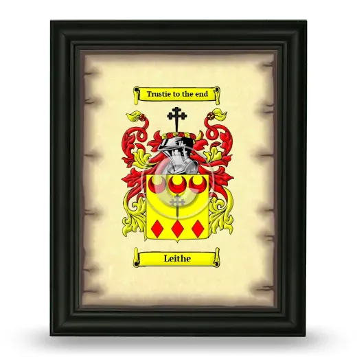Leithe Coat of Arms Framed - Black