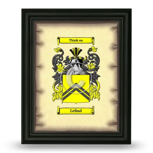 Lelind Coat of Arms Framed - Black