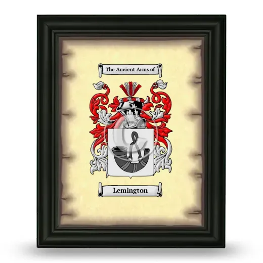 Lemington Coat of Arms Framed - Black