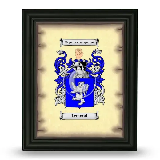 Lemond Coat of Arms Framed - Black