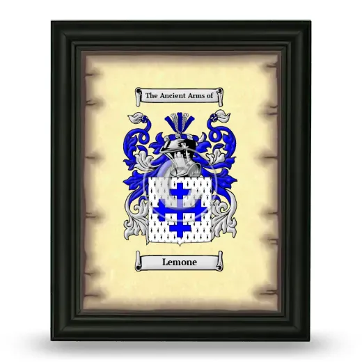 Lemone Coat of Arms Framed - Black