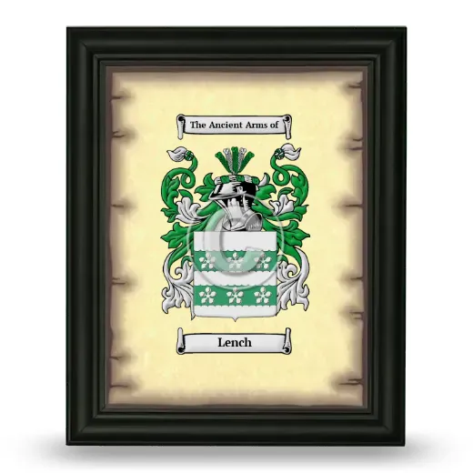 Lench Coat of Arms Framed - Black