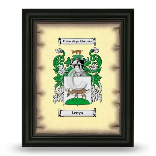 Lenyn Coat of Arms Framed - Black