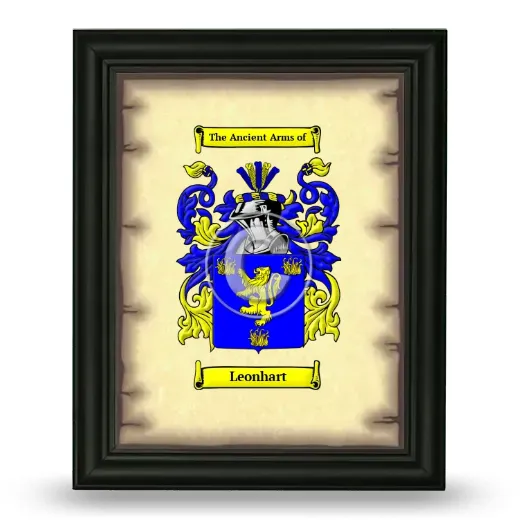 Leonhart Coat of Arms Framed - Black