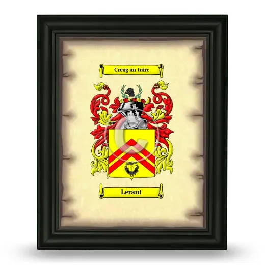 Lerant Coat of Arms Framed - Black
