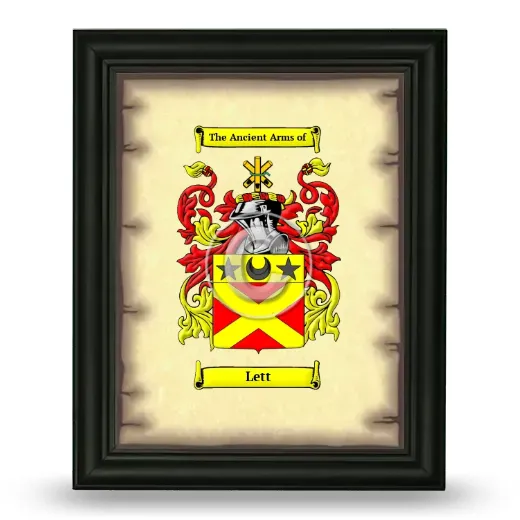 Lett Coat of Arms Framed - Black
