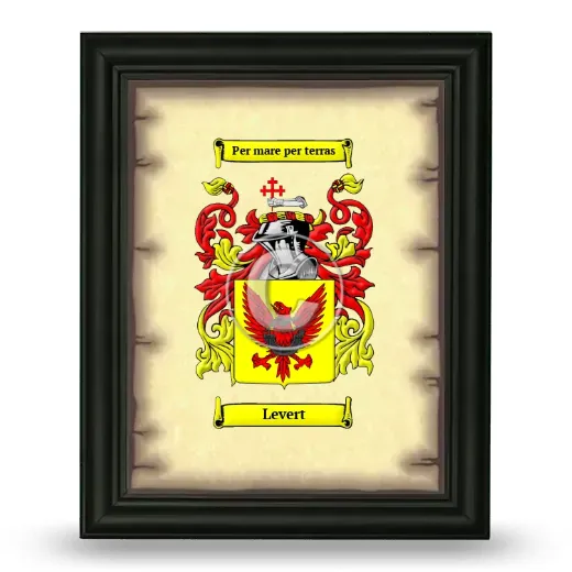 Levert Coat of Arms Framed - Black