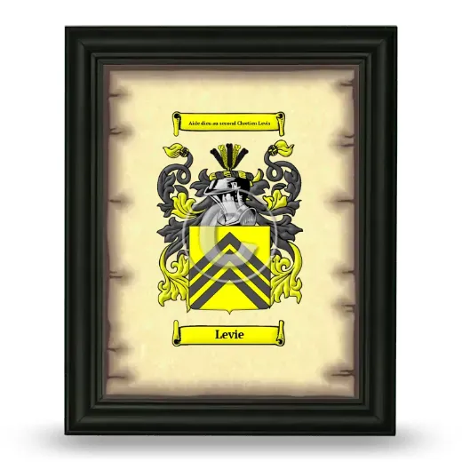 Levie Coat of Arms Framed - Black