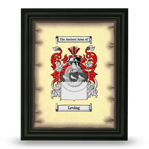 Leving Coat of Arms Framed - Black