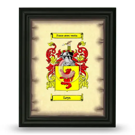Leys Coat of Arms Framed - Black