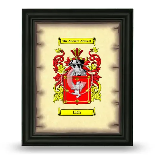 Lich Coat of Arms Framed - Black