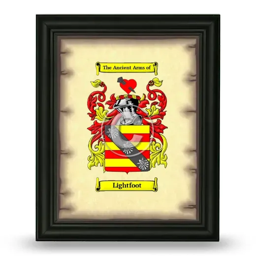 Lightfoot Coat of Arms Framed - Black